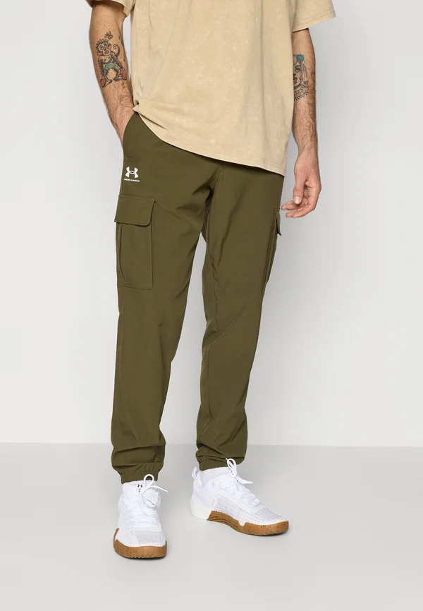 VIBE CARGO PANTS - Trousers - expedition green/white