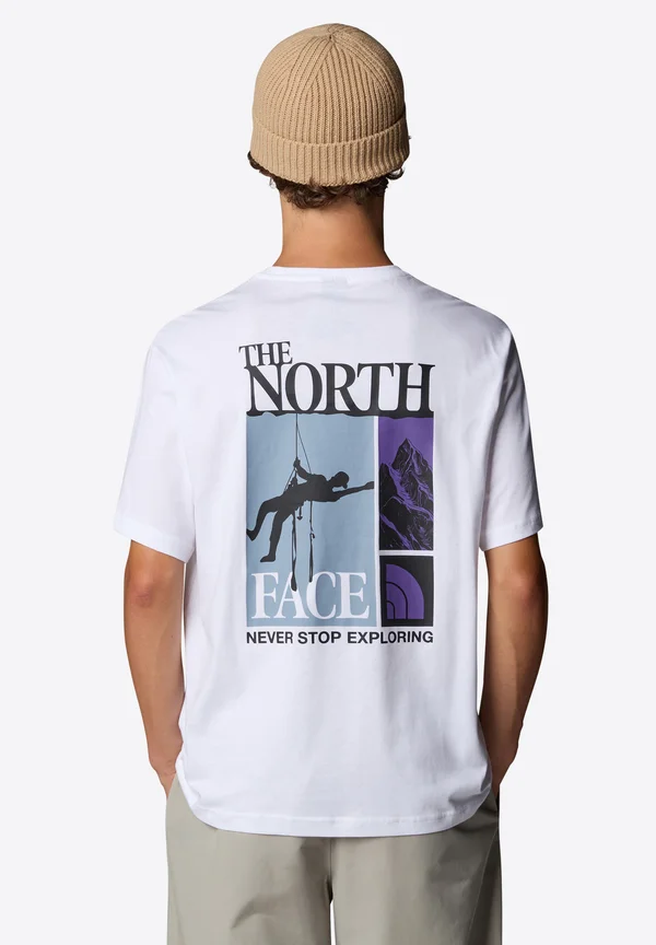 VINTAGE ARCHIVE - Print T-shirt - tnfwht tnfblk tradwndsgry
