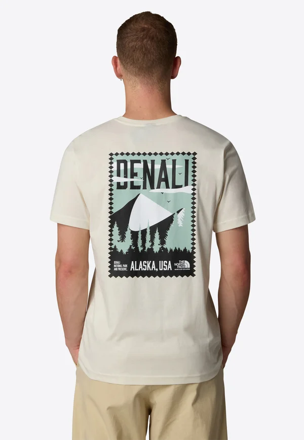VINTAGE DENALI - Print T-shirt - white dune tnf black mu