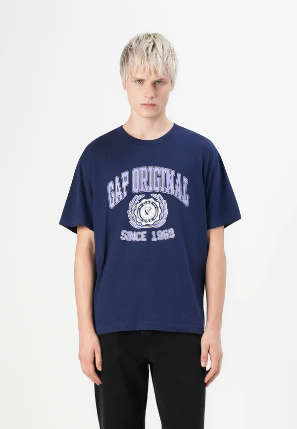 VINTAGE GRAPHICS - Print T-shirt - new navy