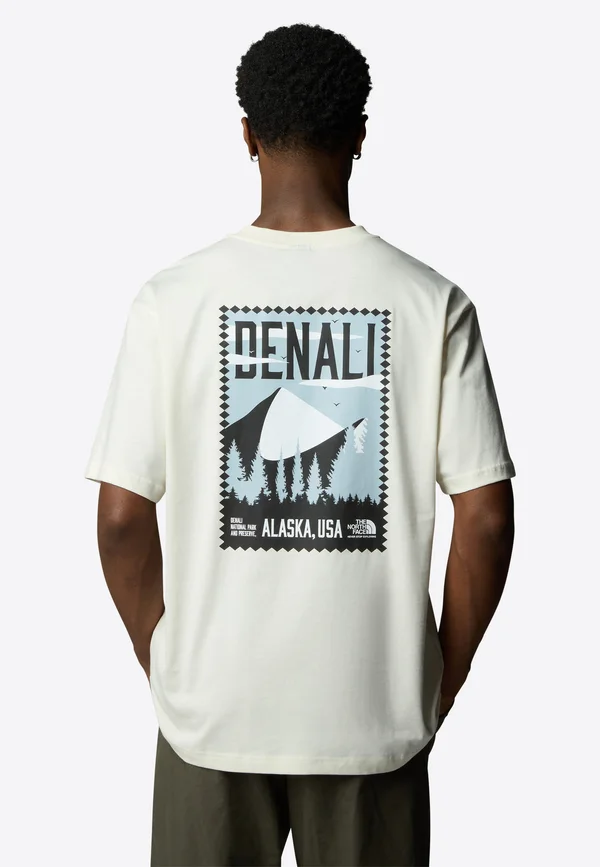 VINTAGE  - Print T-shirt - white dune black