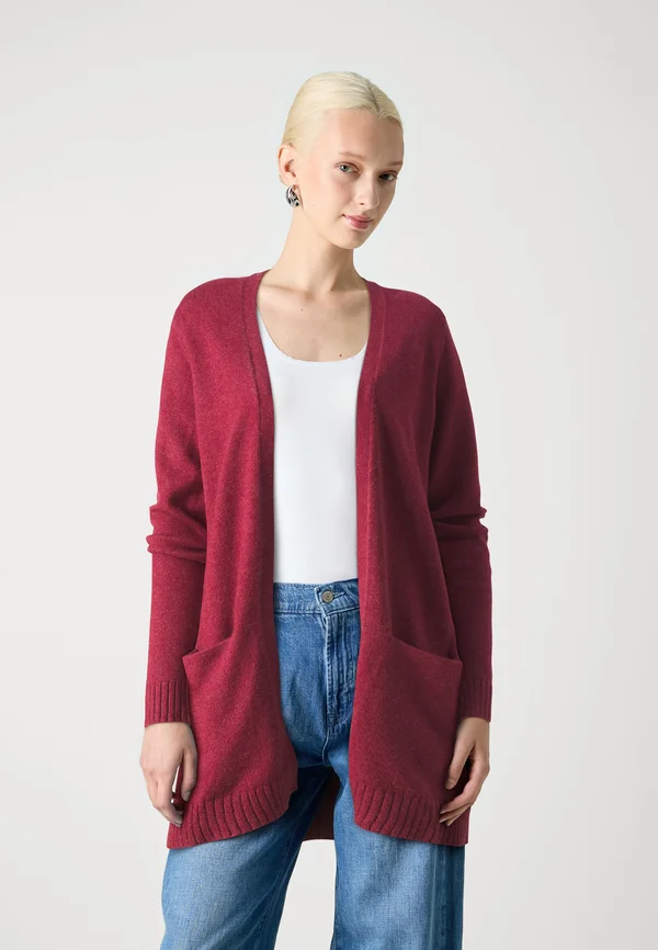 VIRIL OPEN CARDIGAN - Cardigan - cabernet