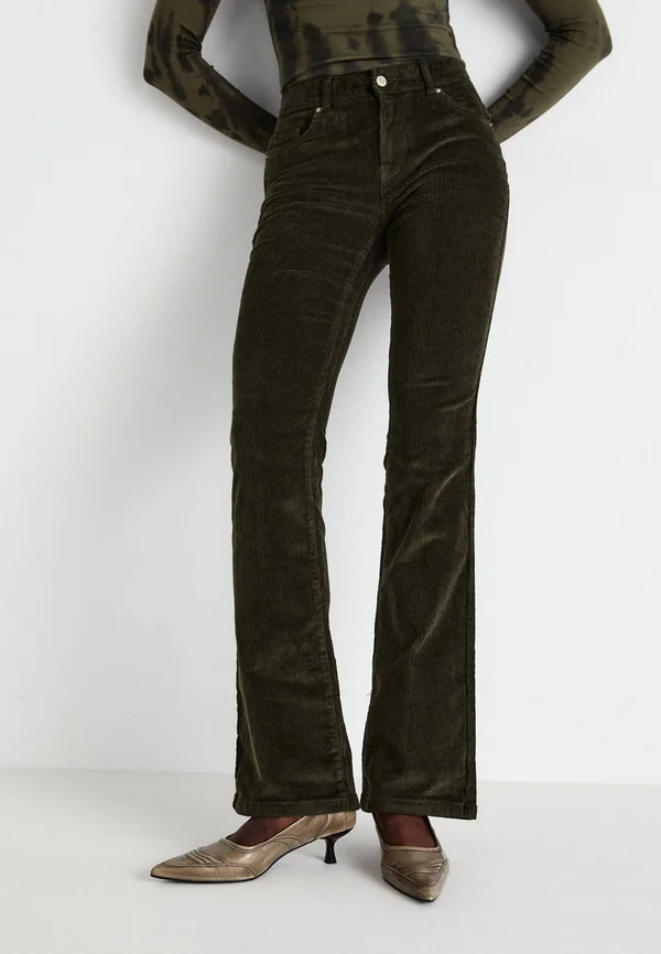 VMFLASH FLARED PANTS - Trousers - forest night