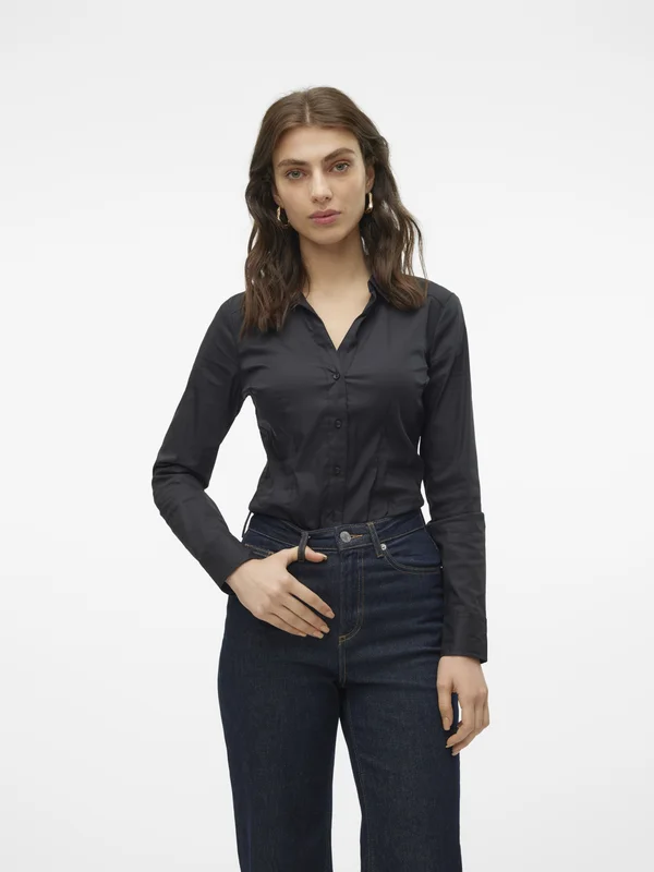 VMLADY - Button-down blouse - black