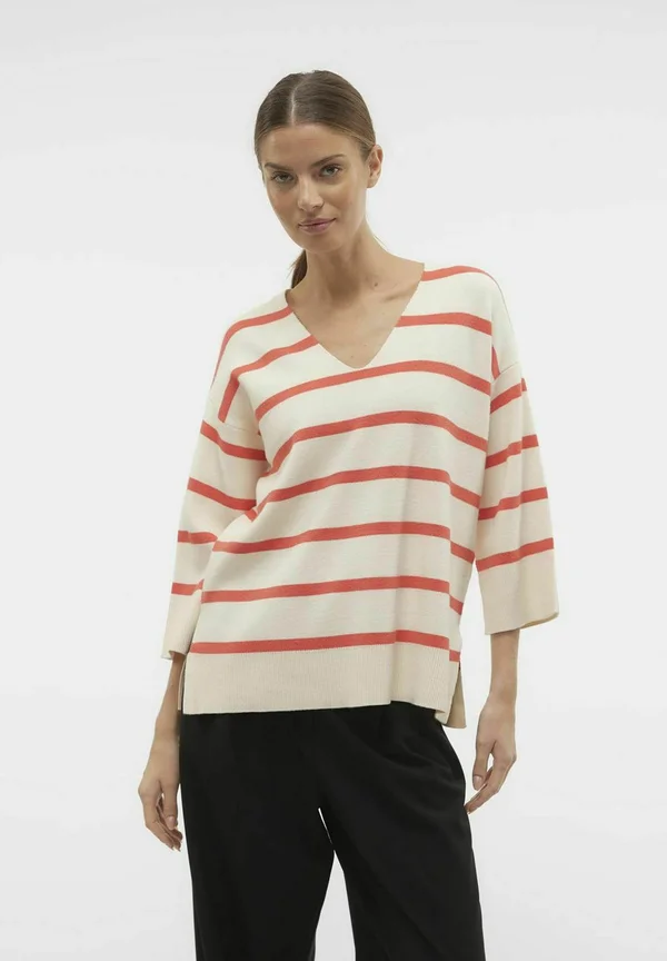 VMSABA 3/4 V-NCK STRIPE GA NOOS - Jumper - birch