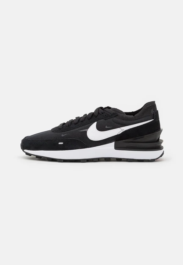 W NIKE WAFFLE ONE - Trainers - black/white/orange