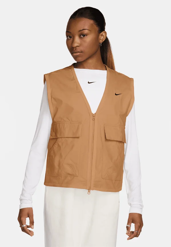 W NSW ESSTL WVN LSE CRGO VEST - Waistcoat - flax