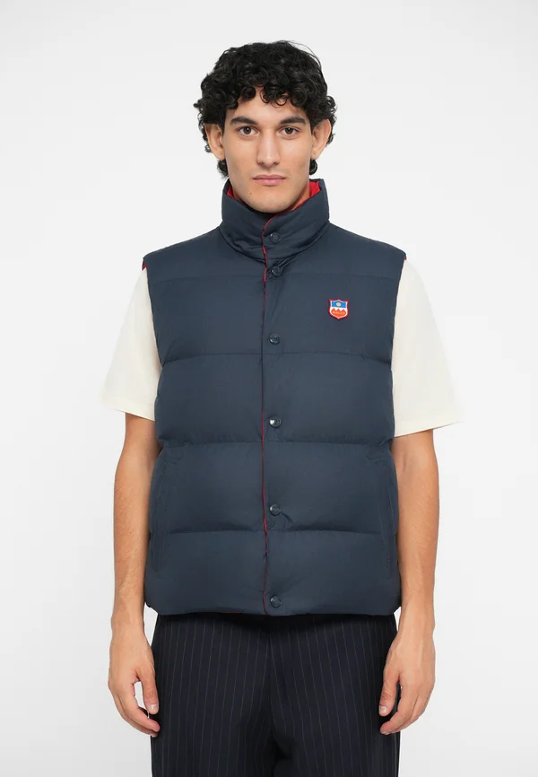Waistcoat - peacoat/swiss red