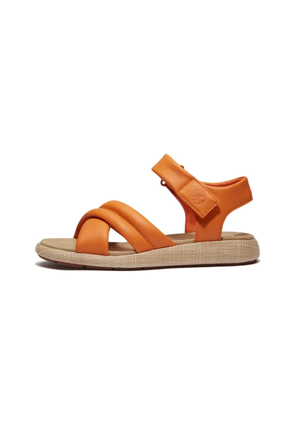 Walking sandals - medium orange full grain