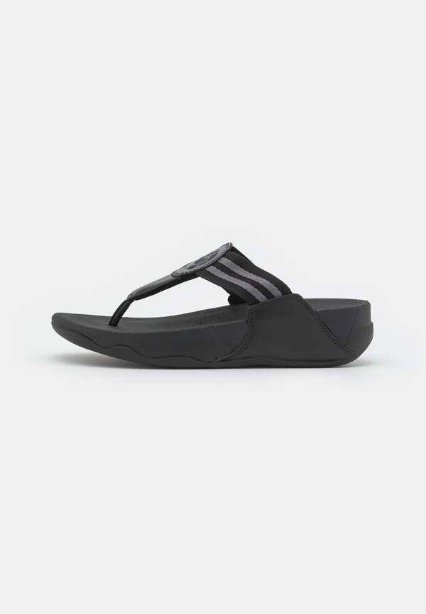 WALKSTAR TOE POST  - T-bar sandals - all black