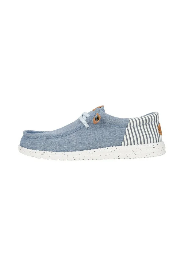 WALLY FUNK SEERSUCKER - Casual lace-ups - azzurro