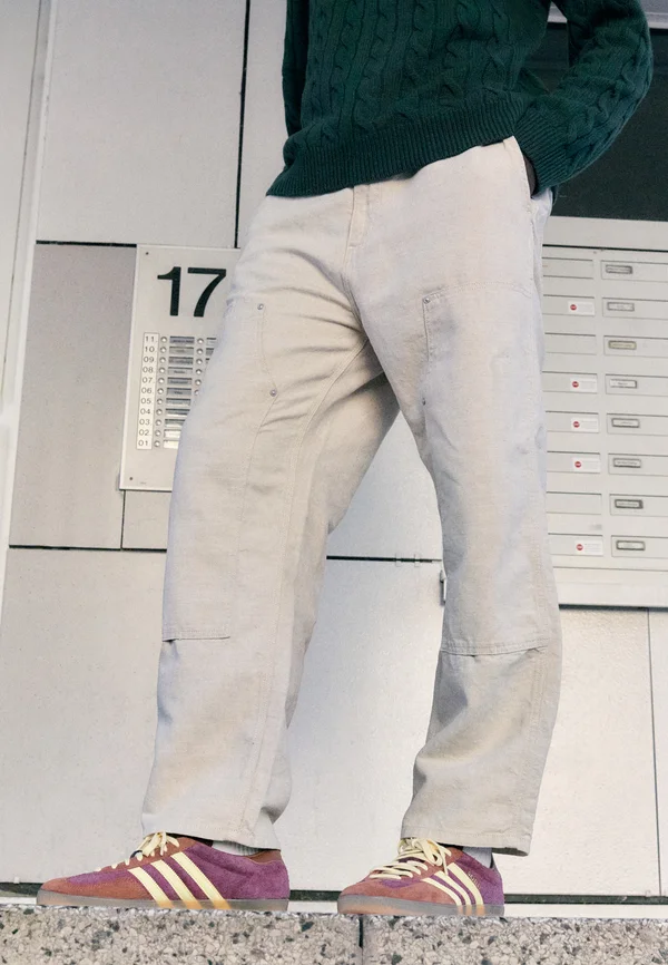 WALTER DOUBLE KNEE PANT - Trousers - natural