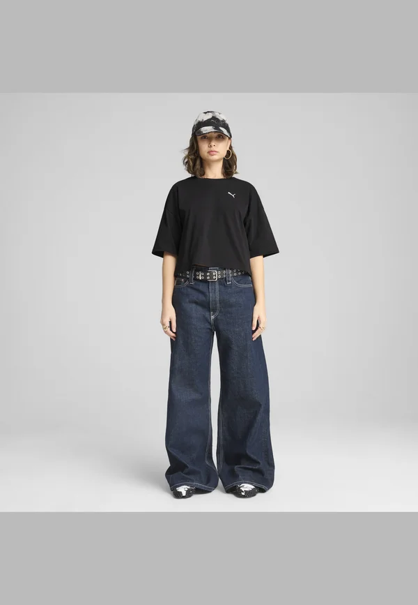 WARDROBE E KURZES OVERSIZED - Basic T-shirt - black