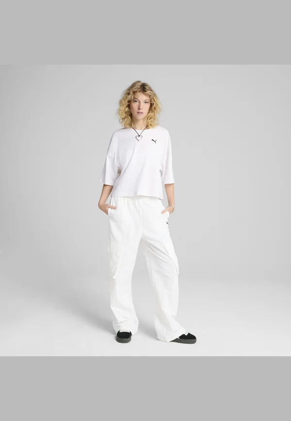 WARDROBE E KURZES OVERSIZED - Basic T-shirt - white