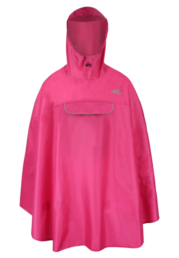 WASSERDICHTER REGENPONCHO REGENJACKE MIT TASCHE UND REFLEKTOR - Parka - pink