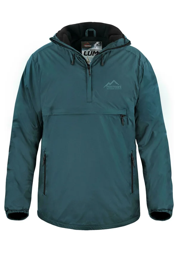 Wasserdichter Windbreaker Schlupfjacke Anorak mit Fleecefutter - Waterproof jacket - teal