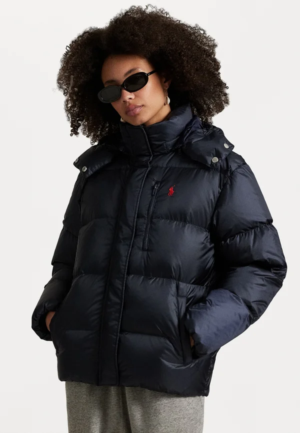 WATER REPELLENT QUILTED DOWN JACKET - Down jacket - navy