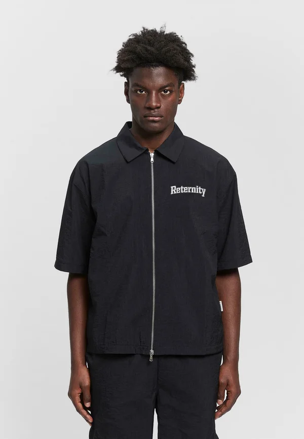 WATERCOLOR  ZIP - Shirt - black