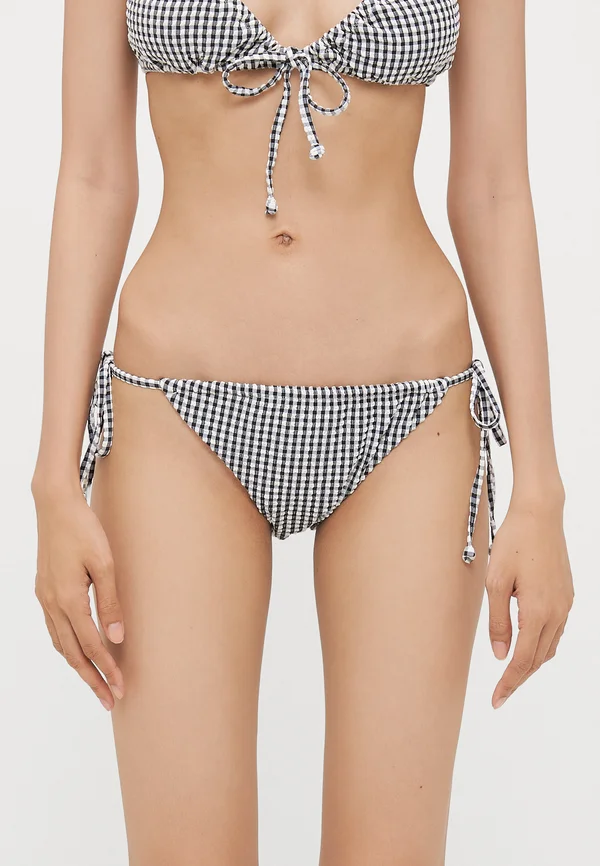 WAVE CHECK BELLS - Bikini bottoms - black pebble