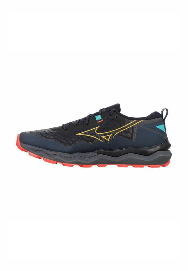 WAVE DAICHI 9 - Trail running shoes - baritone blue citrus fiery coral