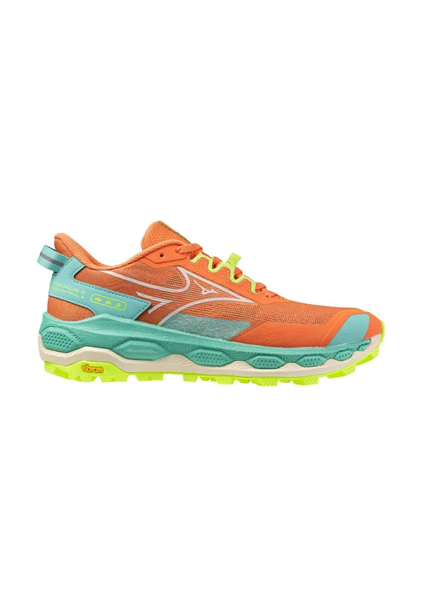 WAVE - Trail running shoes - fresh salmon/pristine/sharp green