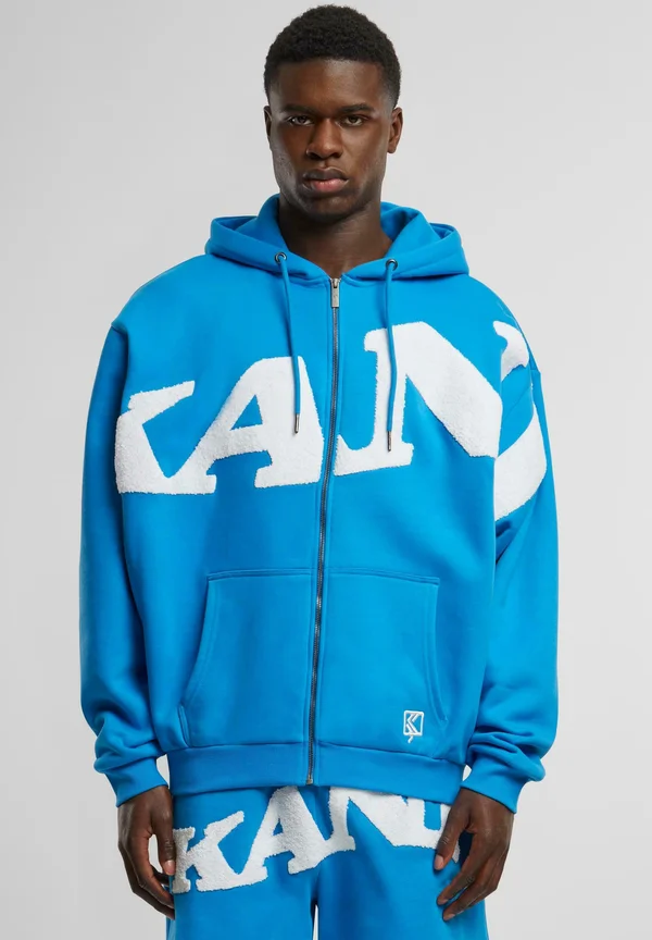 WAVY RETRO - Zip-up sweatshirt - aqua