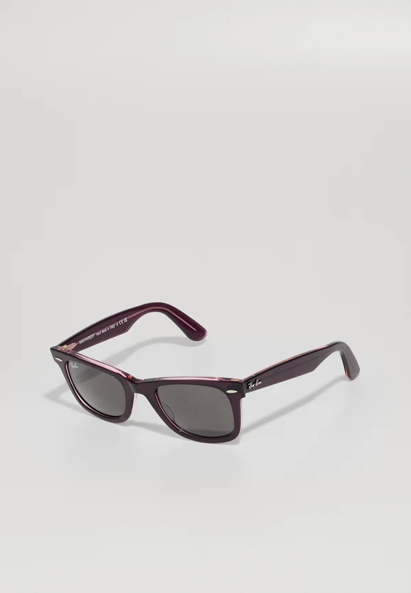 WAYFARER UNISEX - Sunglasses - violet on transparent pink/dark grey