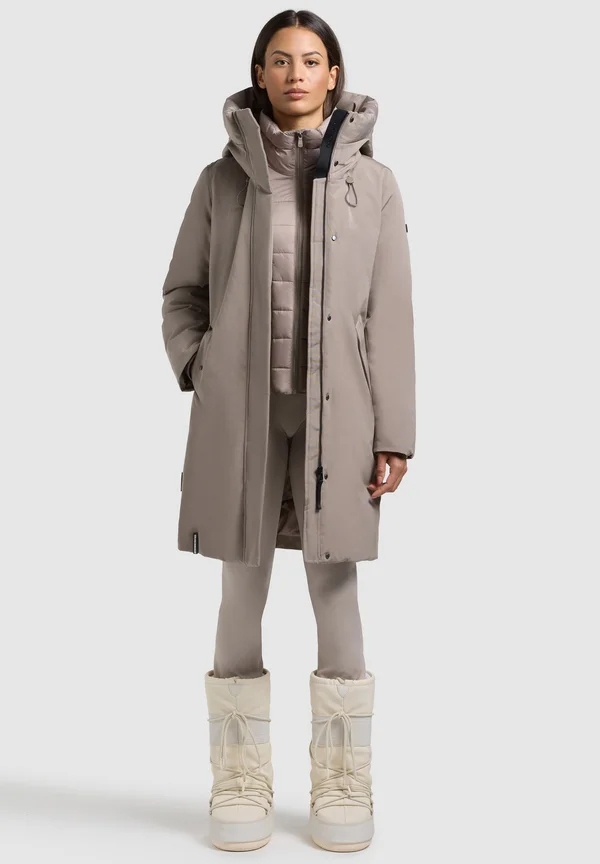 WEDELIA WITH INNER JACKET - Winter coat - greige