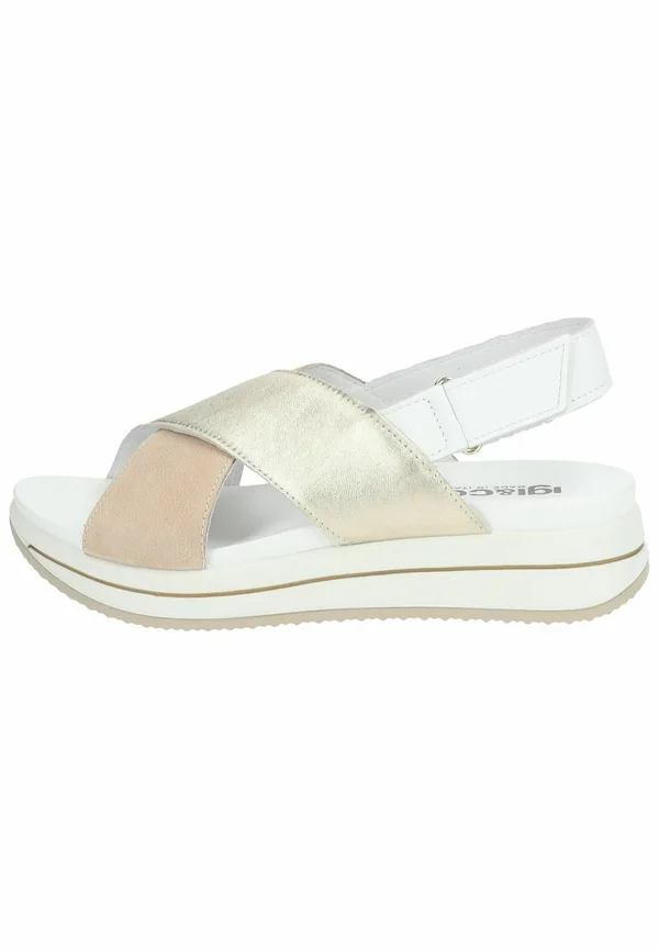 Wedge sandals - beige platino