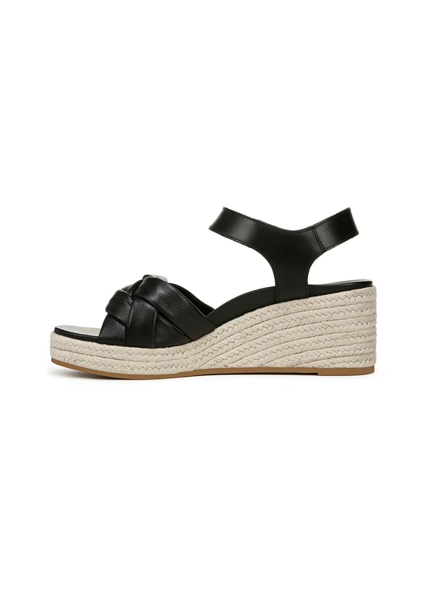 Wedge sandals - black leather