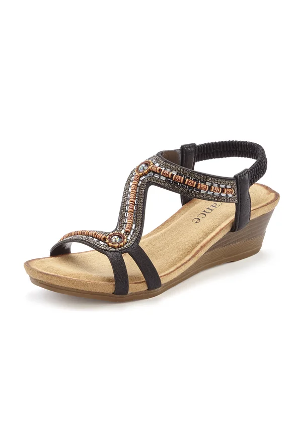 Wedge sandals - schwarz