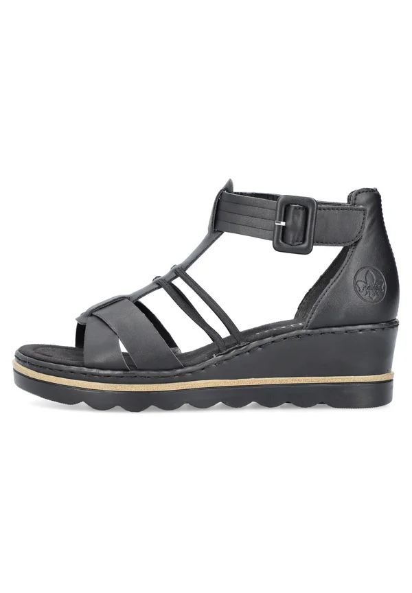 Wedge sandals - schwarz
