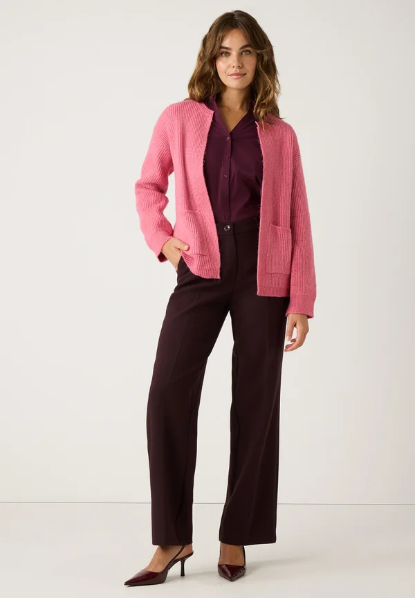 WEICHE LANGARM - Cardigan - berry rose