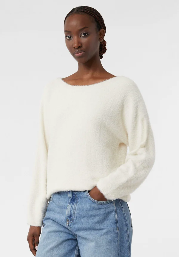 WEICHER MIT FLEDERMAUSÄRMELN - Jumper - beige