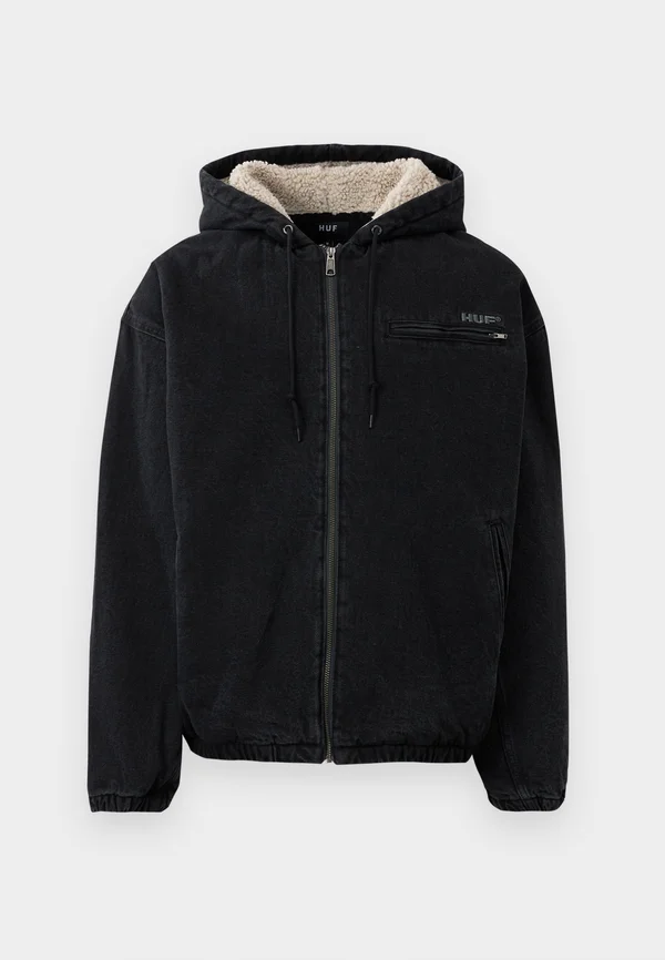 WHAT A JUNGLE WORK JACKET UNISEX - Denim jacket - washed black