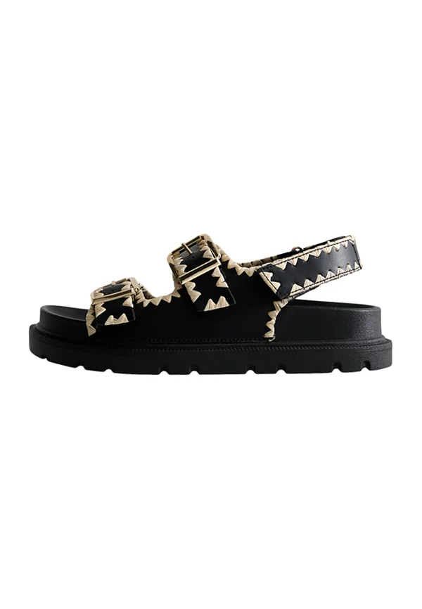 WHIPSTITCHED - Platform sandals - black