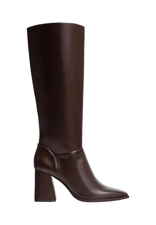WIDE FIT - High heeled boots - brown