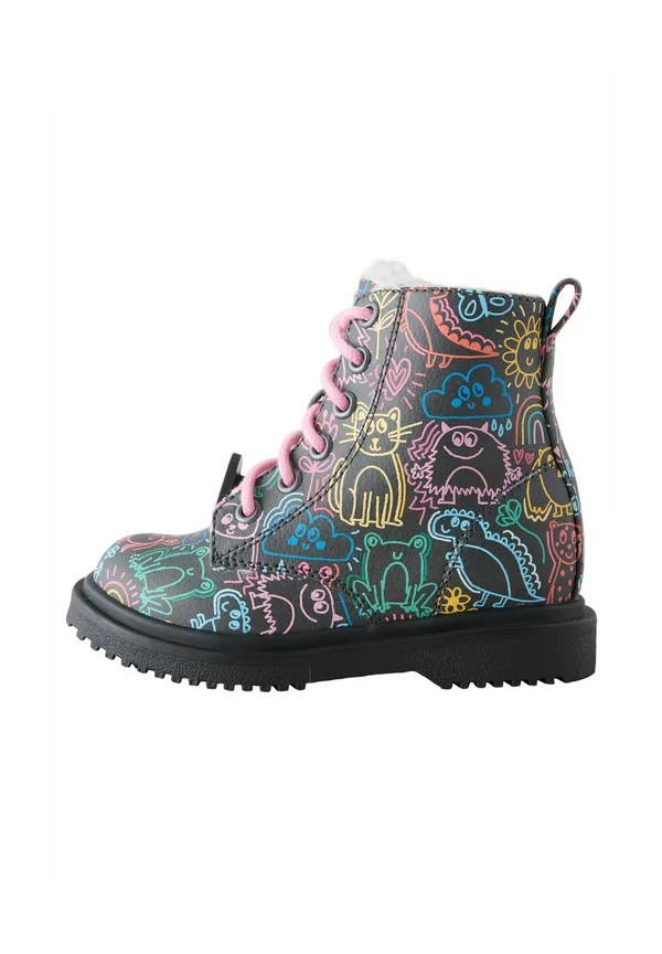 WIDE FIT - Lace-up ankle boots - multi