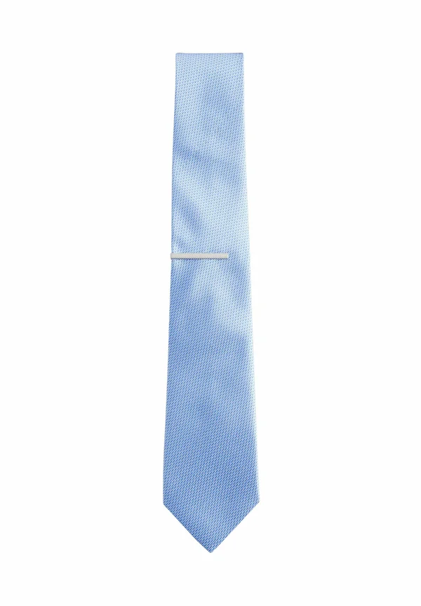 WIDE TEXTURED - Tie - blue