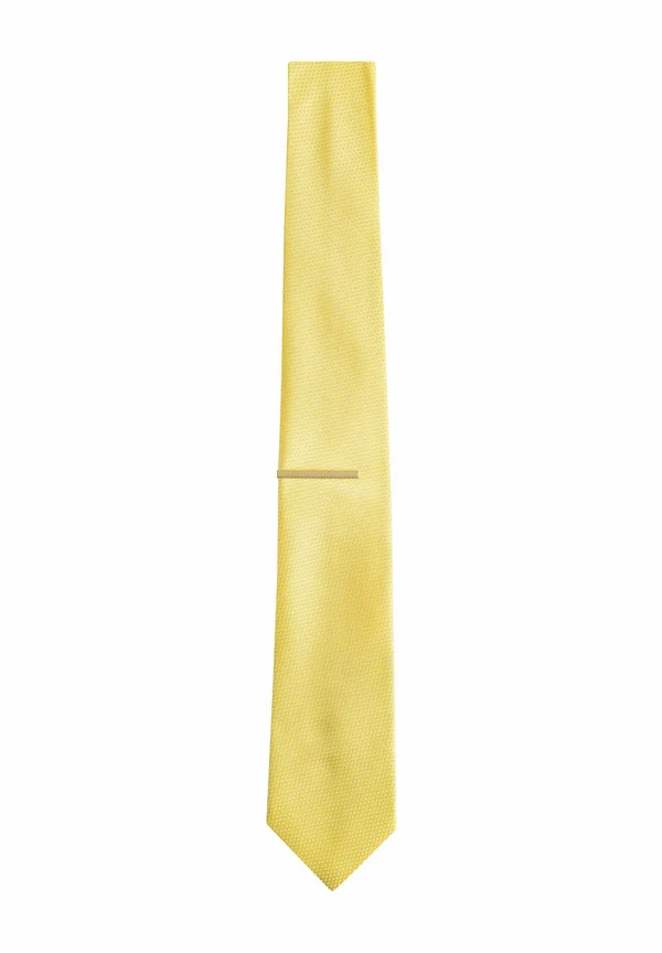 WIDE TEXTURED - Tie - yellow