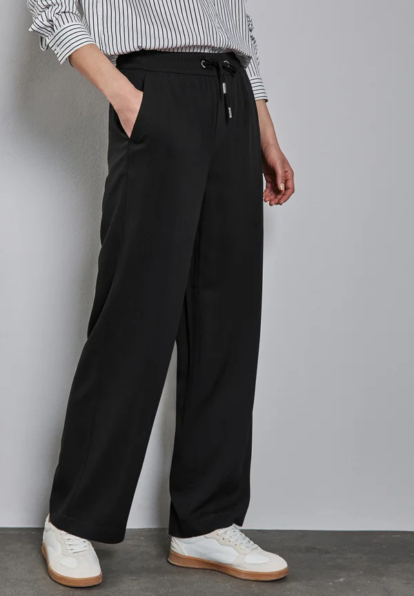 WIDE - Trousers - schwarz