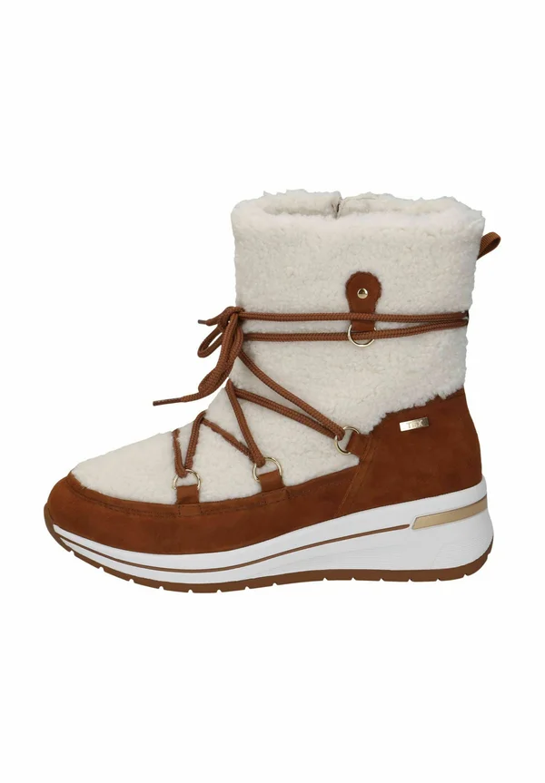 Winter boots - cognac comb