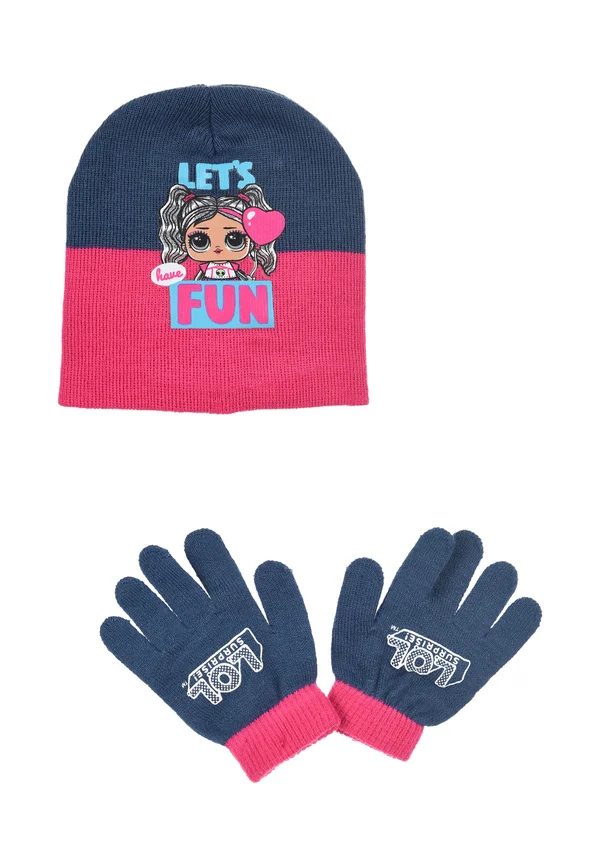 WINTER-SET 2-TLG - Gloves - dunkel-blau