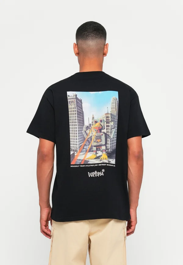 WIPTOPIA  - Print T-shirt - black