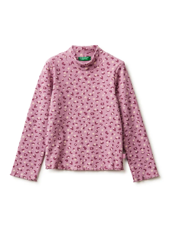 WITH ANIMAL PRINT - Long sleeved top - pink