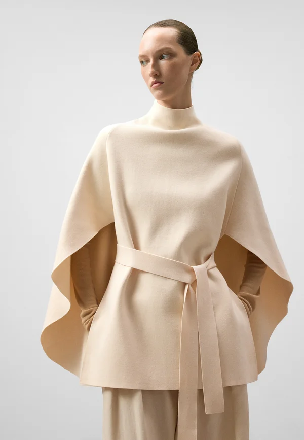 WITH BELT - Cape - light cream