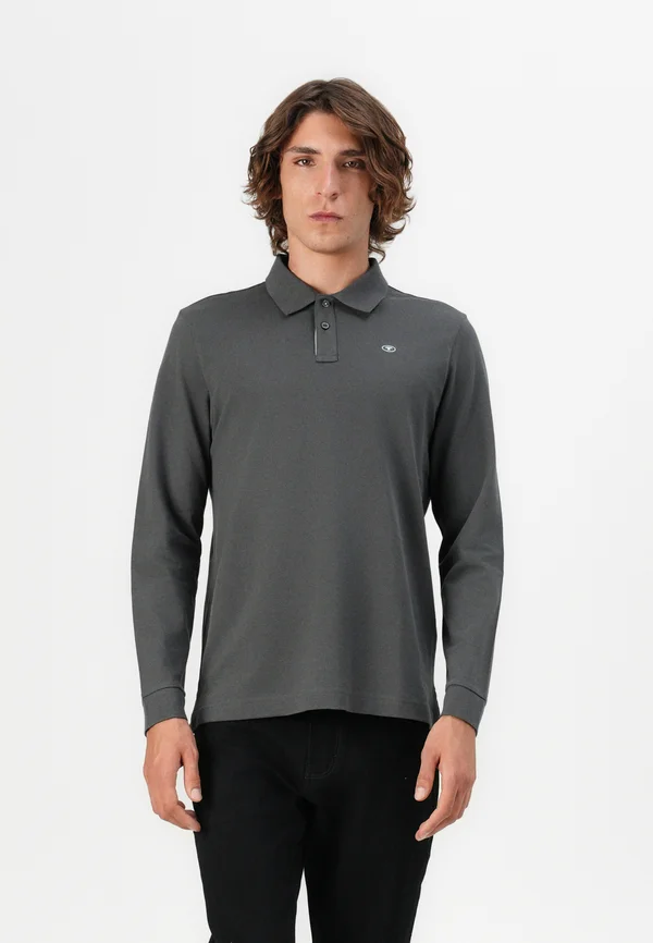 WITH CONTRAST - Long sleeved top - dark shadow