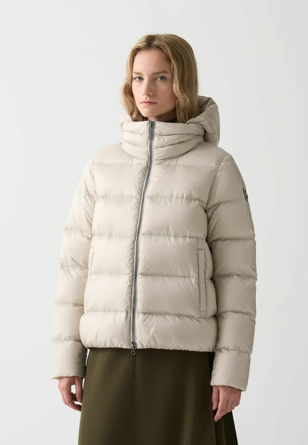 WITH DETACHABLE - Down jacket - beige