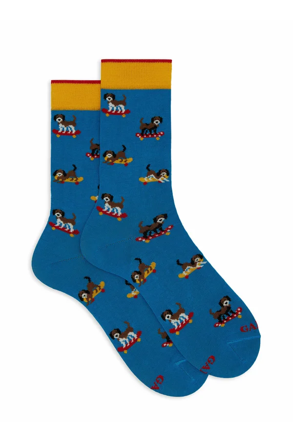 WITH DOG MOTIF - Socks - azzurro