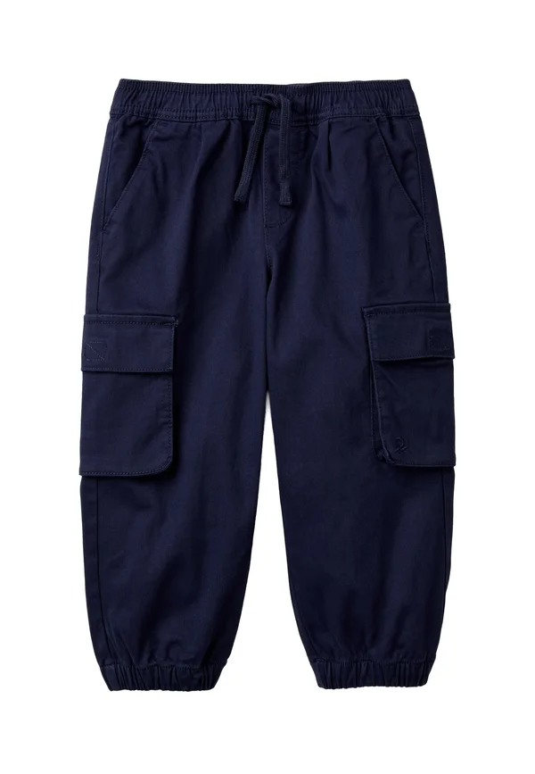 WITH DRAWSTRING - Cargo trousers - blue